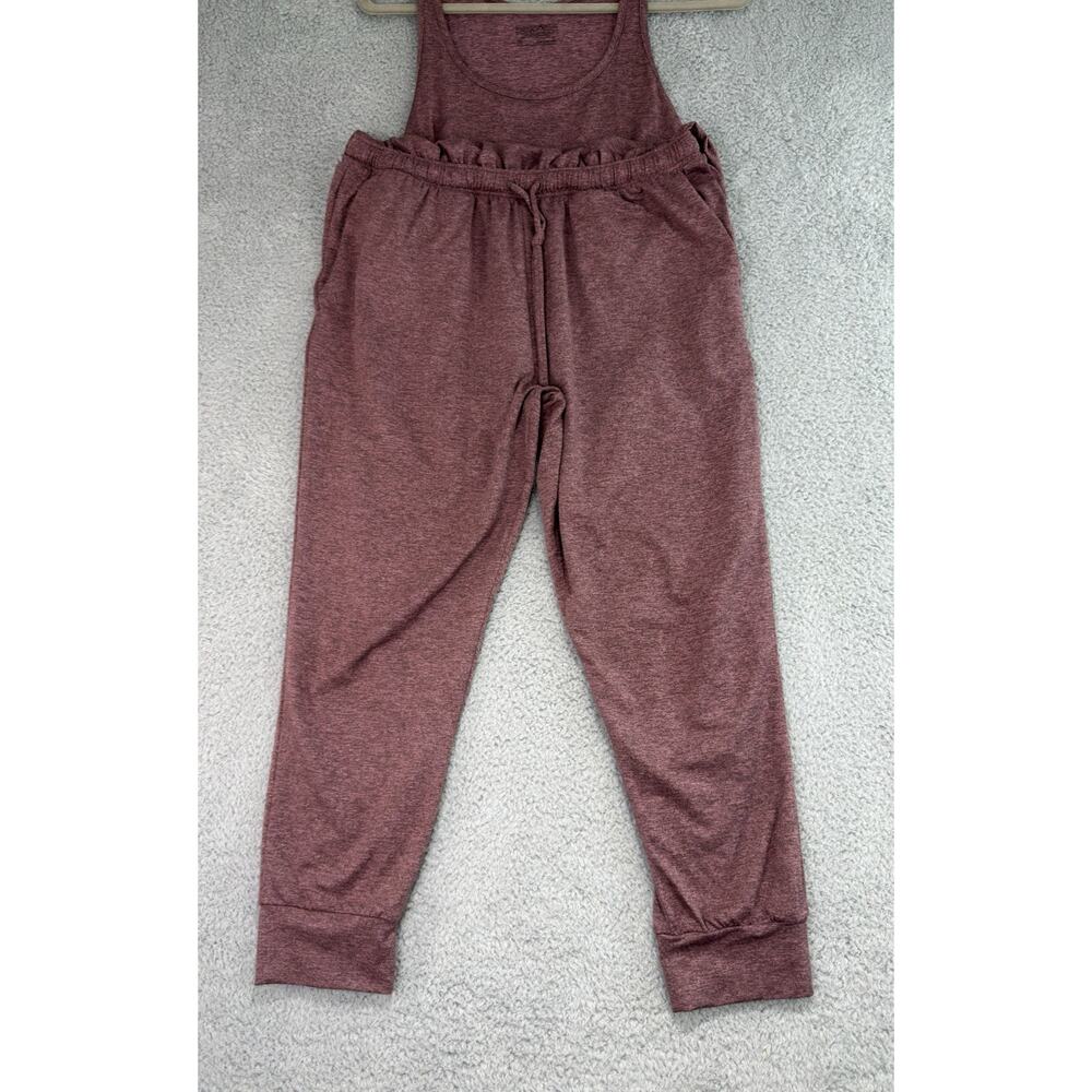 Patagonia Jumpsuit Women's M Burgundy Brown Stretch Hiking Athleisure - Picture 5 of 12